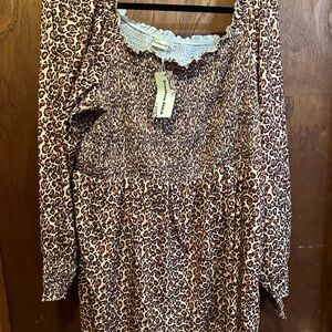 Southern Stitch‎ leopard top 3x